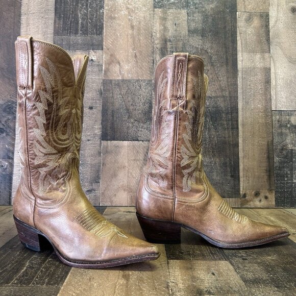 Charlie 1 Horse Lucchese Pointed Toe Western Cowboy Boots Womens 6 B - Picture 5 of 12